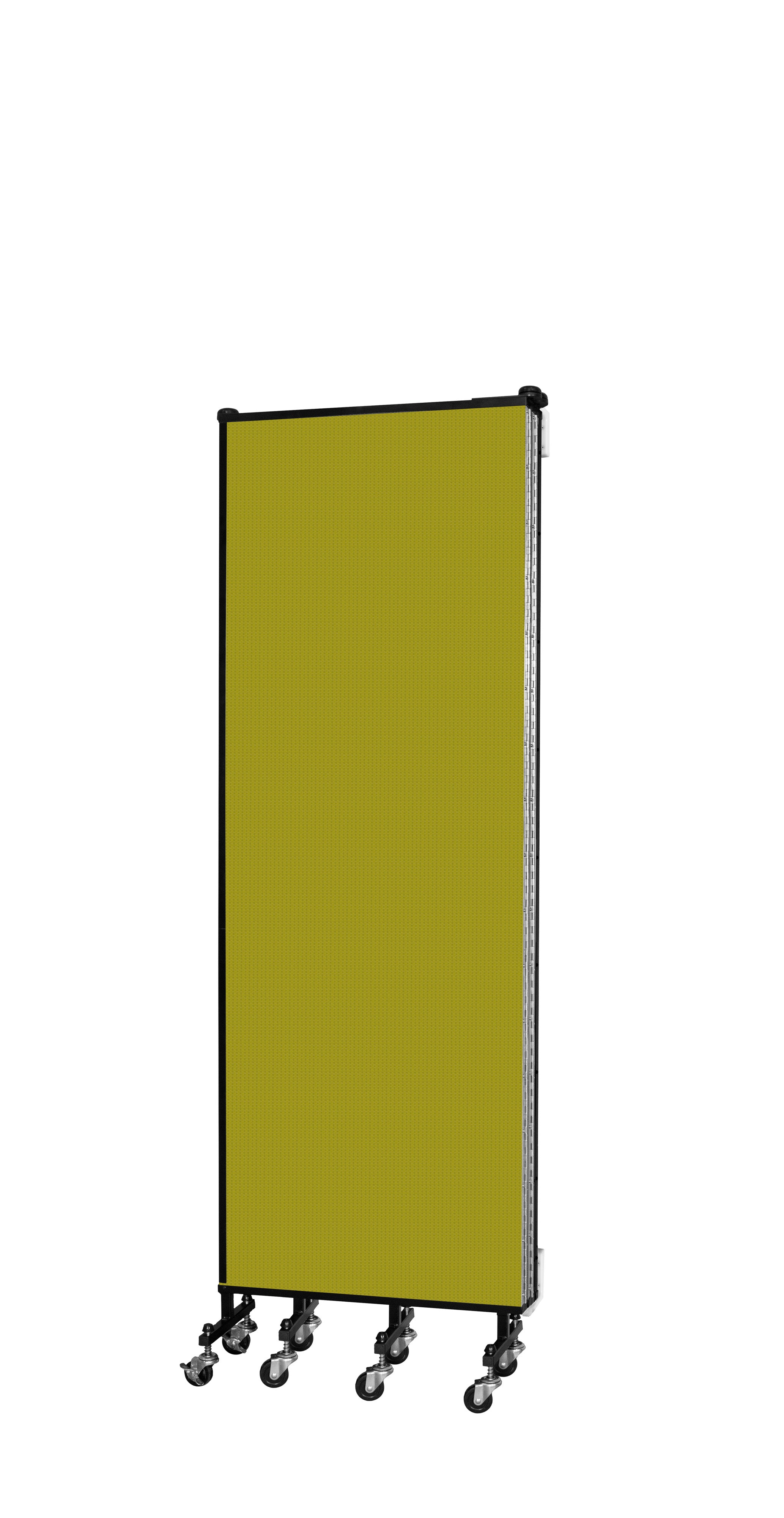 Wallmount Room Divider - 6'H x 9' 2"L - 5 Panel, Apple Green, Fabric