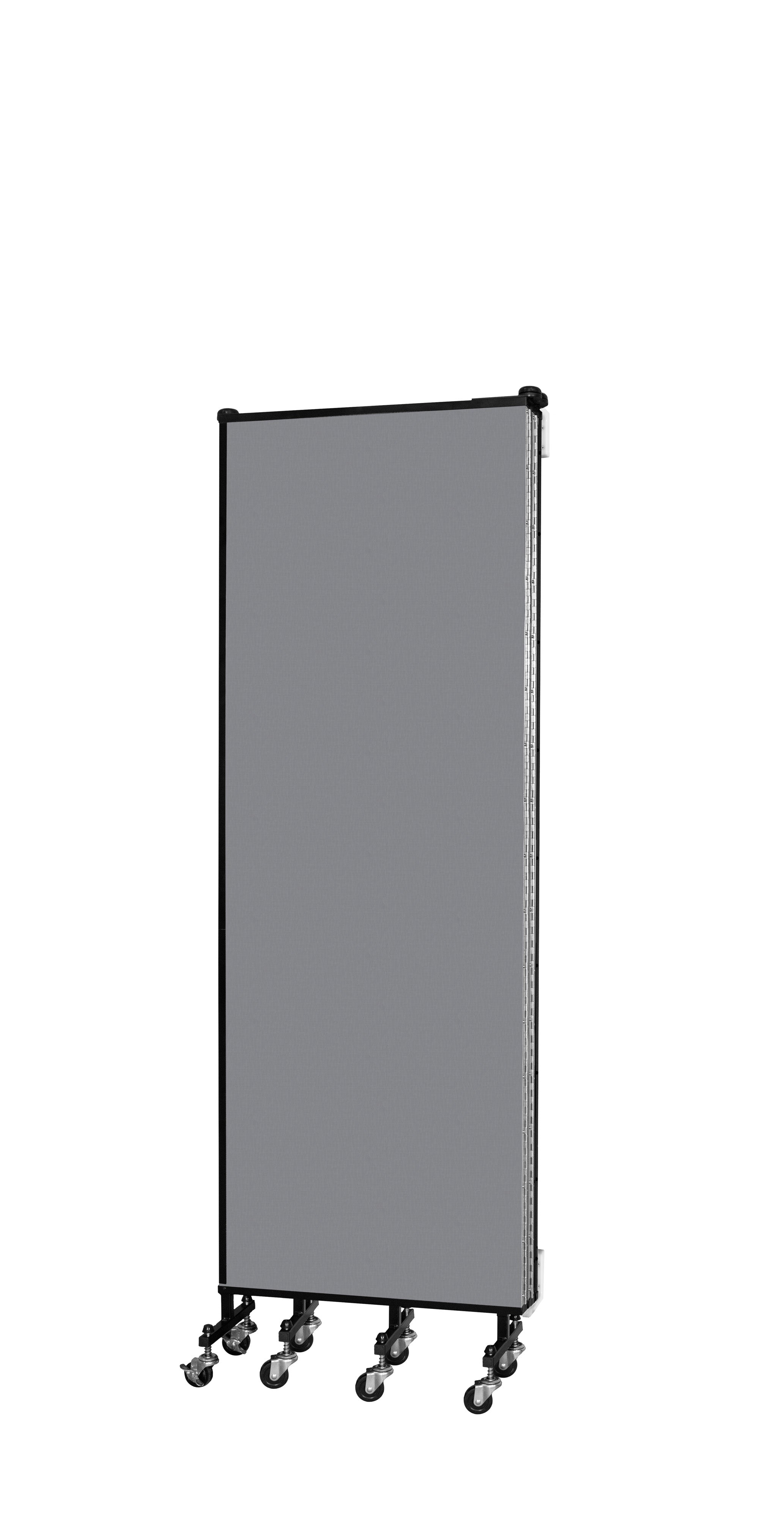 Wallmount Room Divider - 6'H x 9' 2"L - 5 Panel, Stone, Fabric