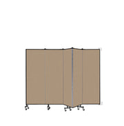 Wallmount Room Divider - 6'H x 9' 2"L - 5 Panel, Desert, Fabric