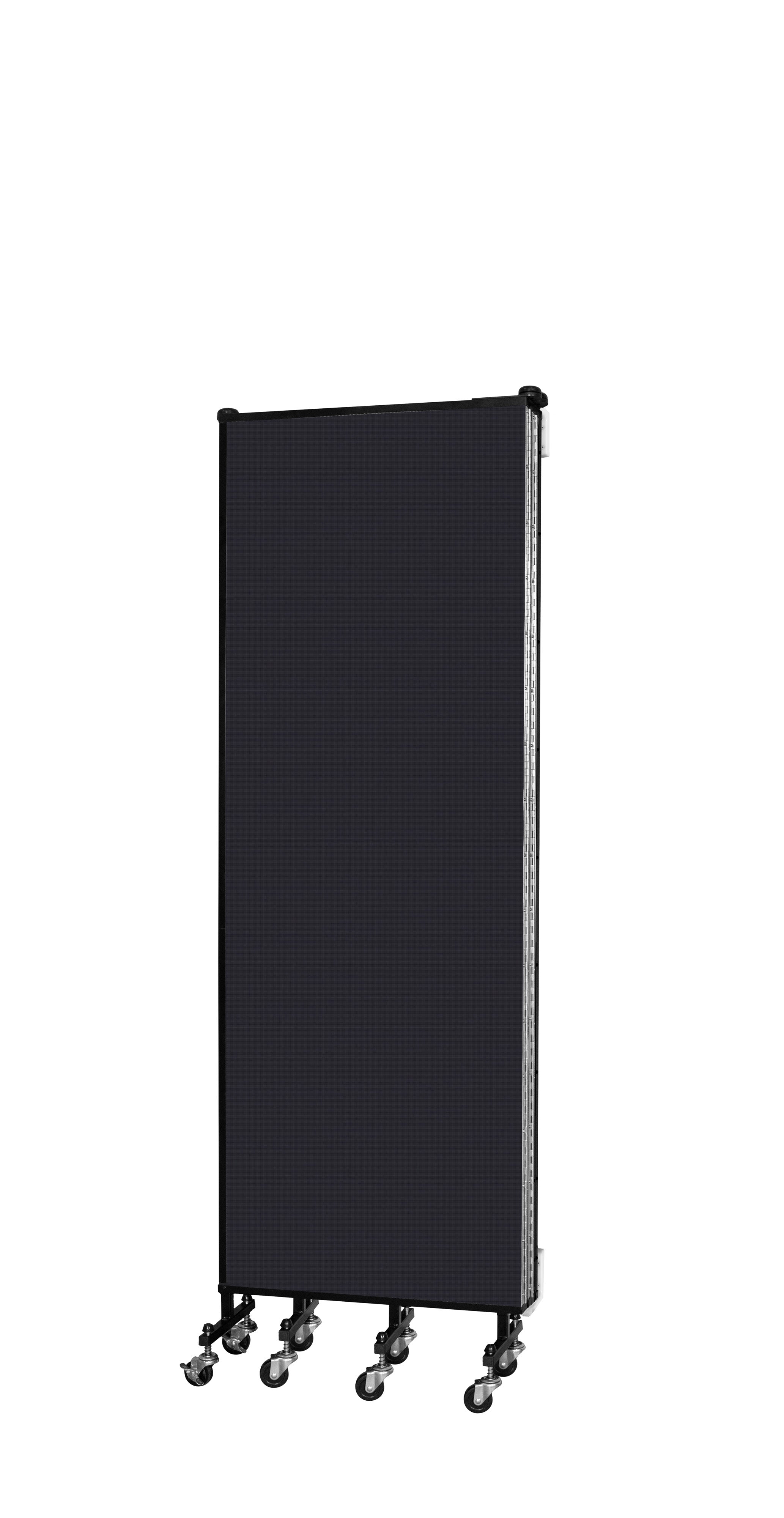Wallmount Room Divider - 6'H x 9' 2"L - 5 Panel, Black, Fabric