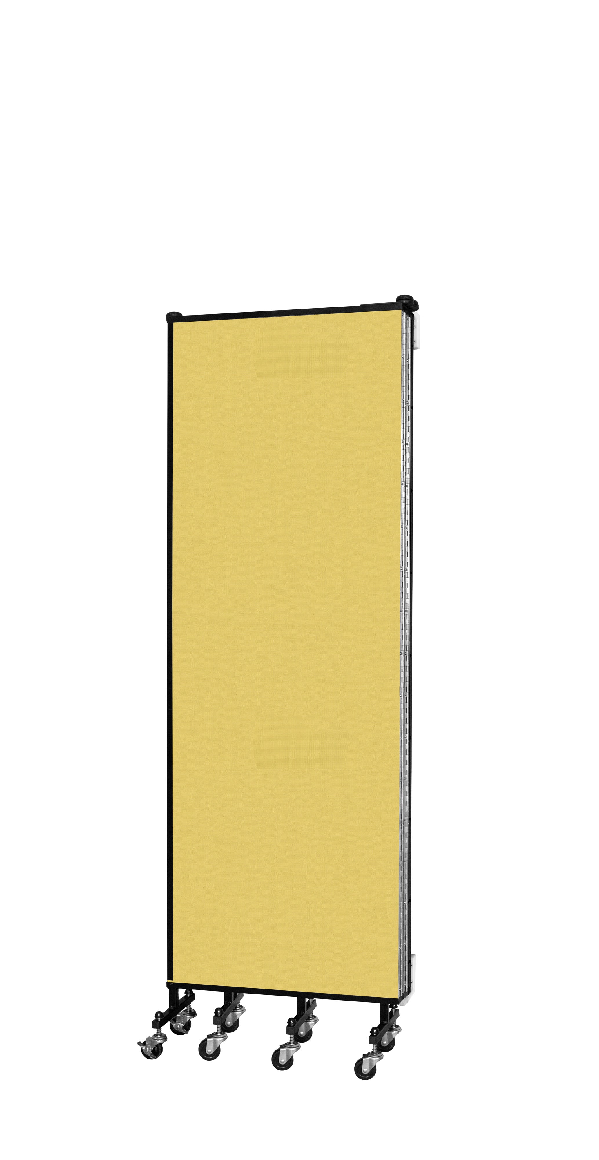 Wallmount Room Divider - 6'H x 9' 2"L - 5 Panel, Primary Yellow, Fabric