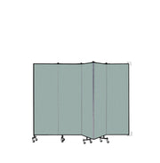 Wallmount Room Divider - 6'H x 9' 2"L - 5 Panel, Sea Green, Fabric