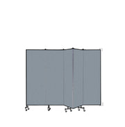 Wallmount Room Divider - 6'H x 9' 2"L - 5 Panel, Blue Tide, Vinyl
