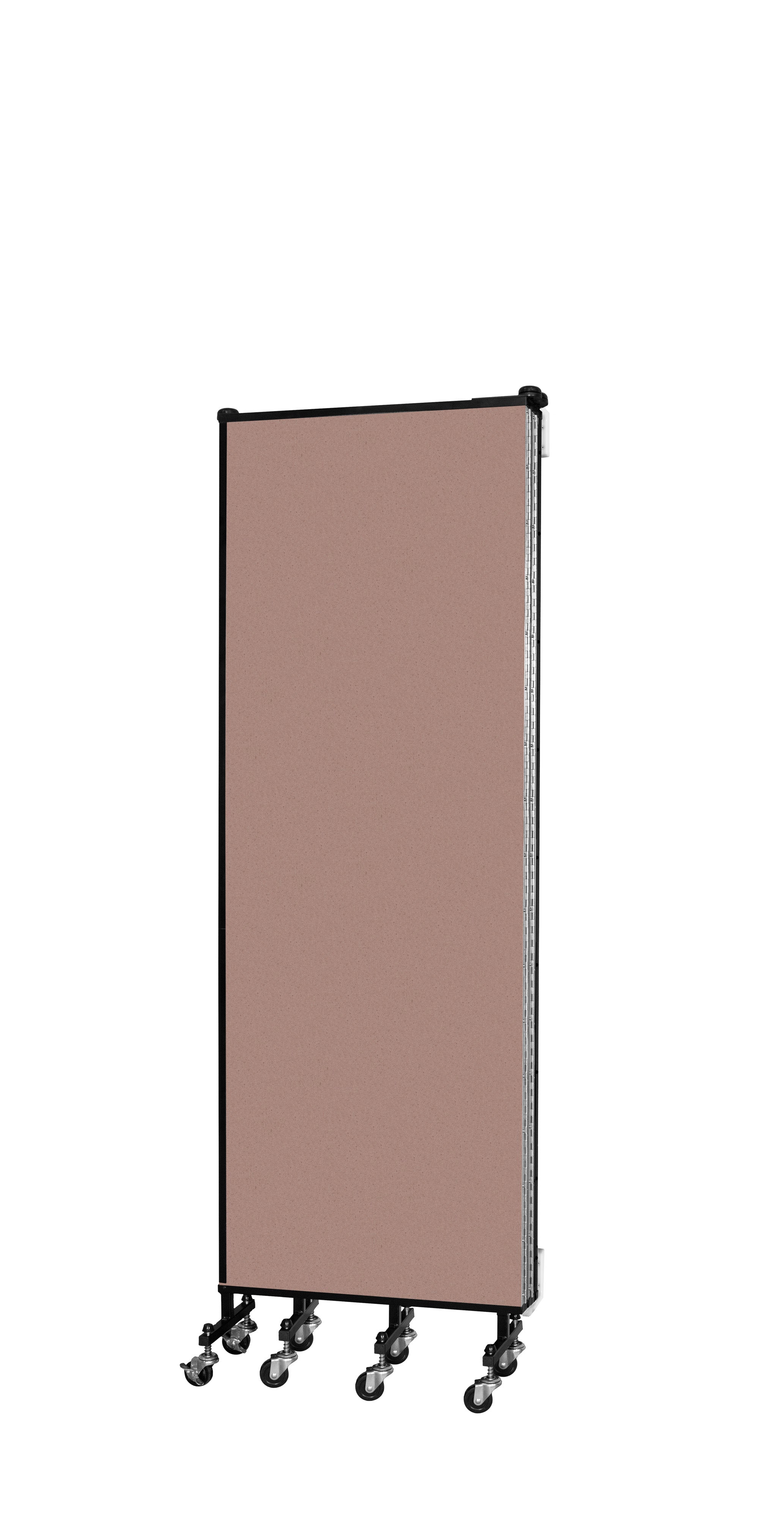 Wallmount Room Divider - 6'H x 9' 2"L - 5 Panel, Rasberry, Vinyl