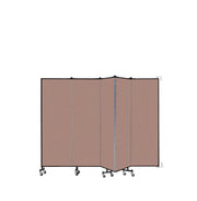 Wallmount Room Divider - 6'H x 9' 2"L - 5 Panel, Rasberry, Vinyl