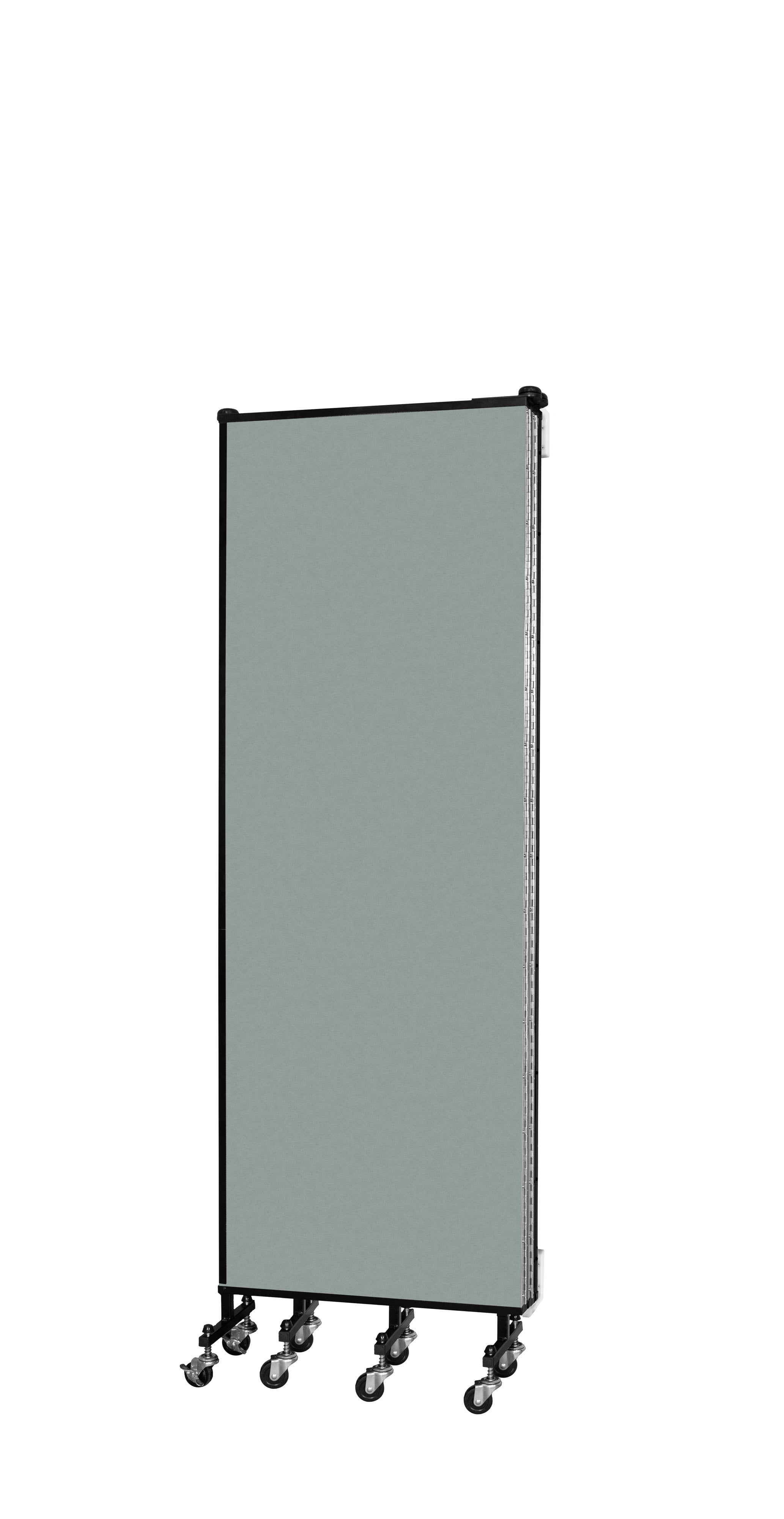 Wallmount Room Divider - 6'H x 9' 2"L - 5 Panel, Mint, Vinyl