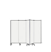 Wallmount Room Divider - 6'H x 9' 2"L - 5 Panel, Ice, Vinyl