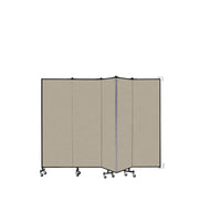 Wallmount Room Divider - 6'H x 9' 2"L - 5 Panel, Hazelnut, Vinyl