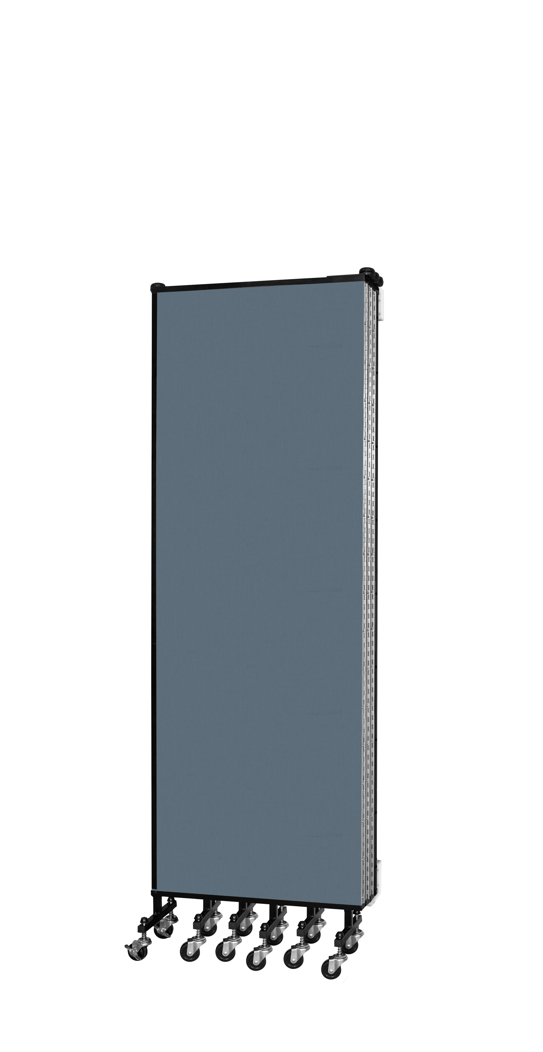 Wallmount Room Divider - 6'H x 12' 10"L - 7 Panel, Lake, Fabric