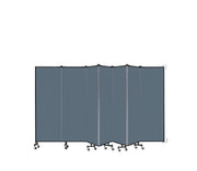 Wallmount Room Divider - 6'H x 12' 10"L - 7 Panel, Lake, Fabric