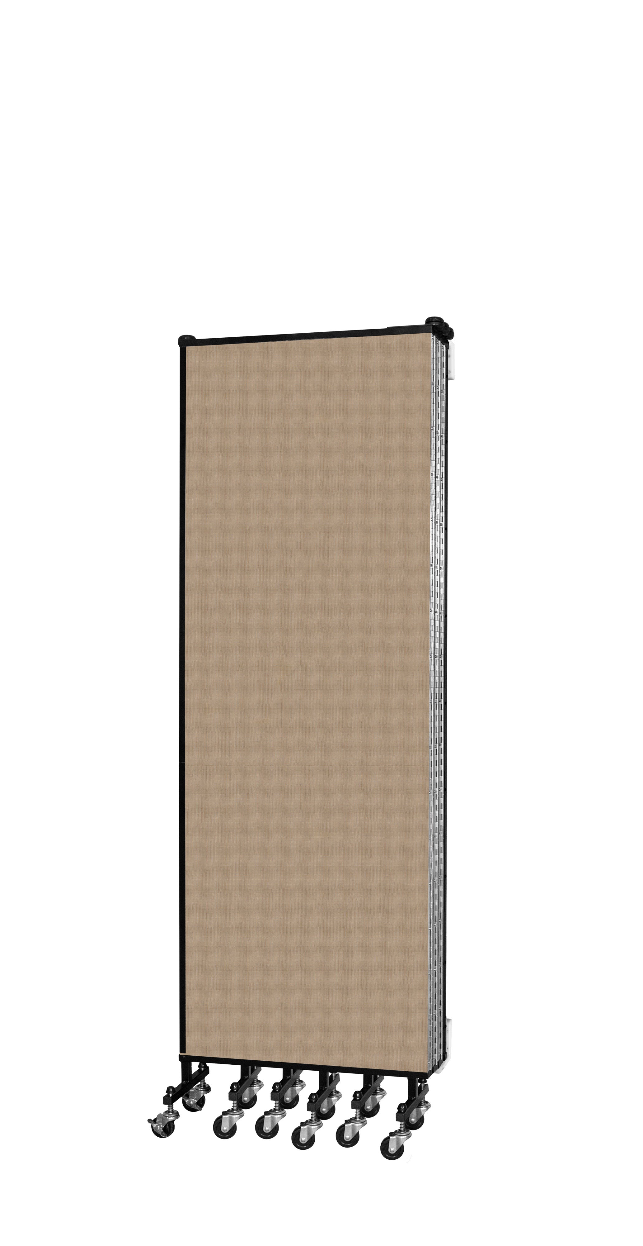 Wallmount Room Divider - 6'H x 12' 10"L - 7 Panel, Desert, Fabric