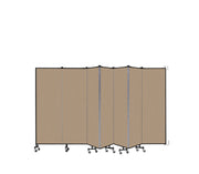 Wallmount Room Divider - 6'H x 12' 10"L - 7 Panel, Desert, Fabric
