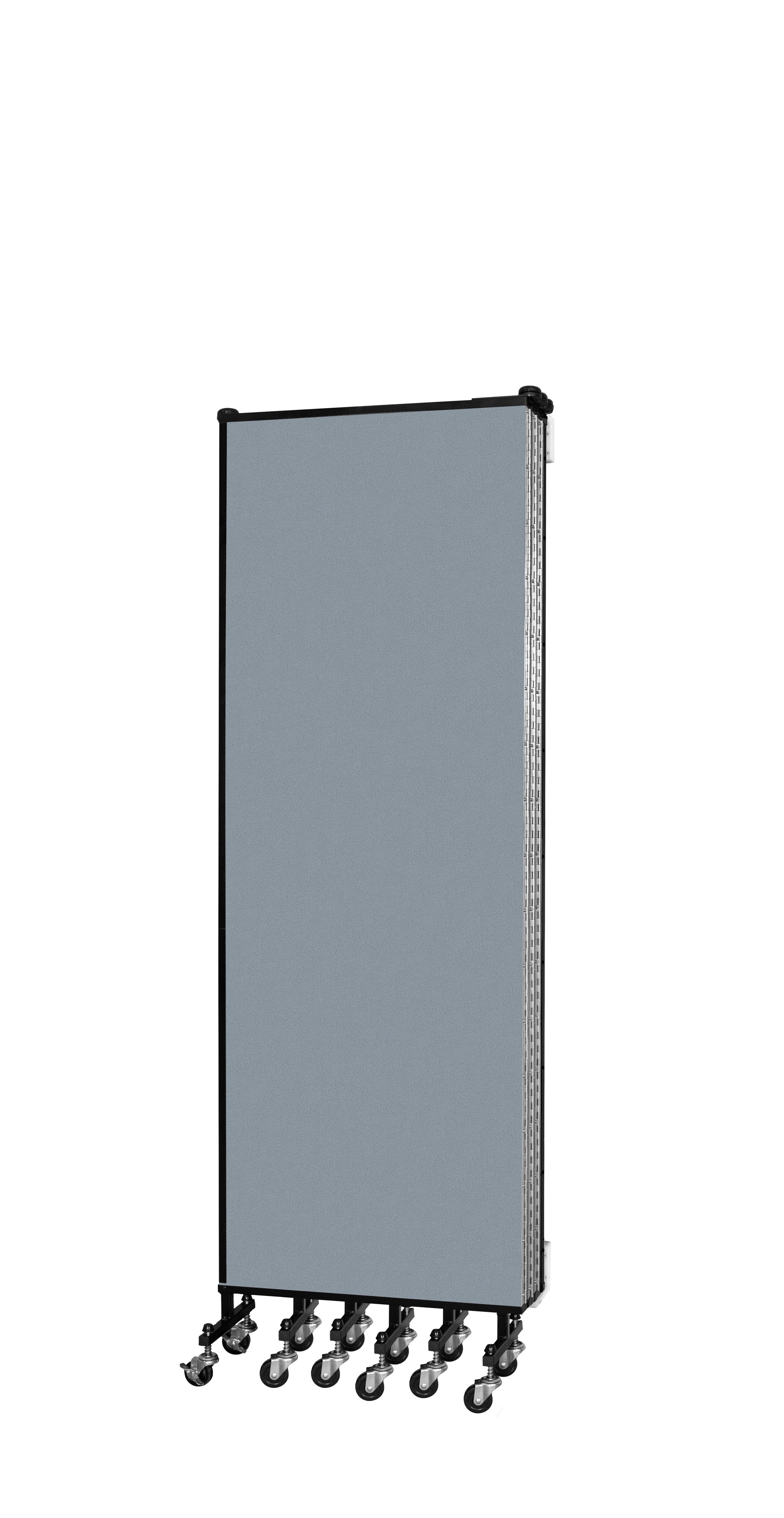 Wallmount Room Divider - 6'H x 12' 10"L - 7 Panel, Blue Tide, Vinyl
