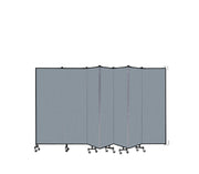 Wallmount Room Divider - 6'H x 12' 10"L - 7 Panel, Blue Tide, Vinyl