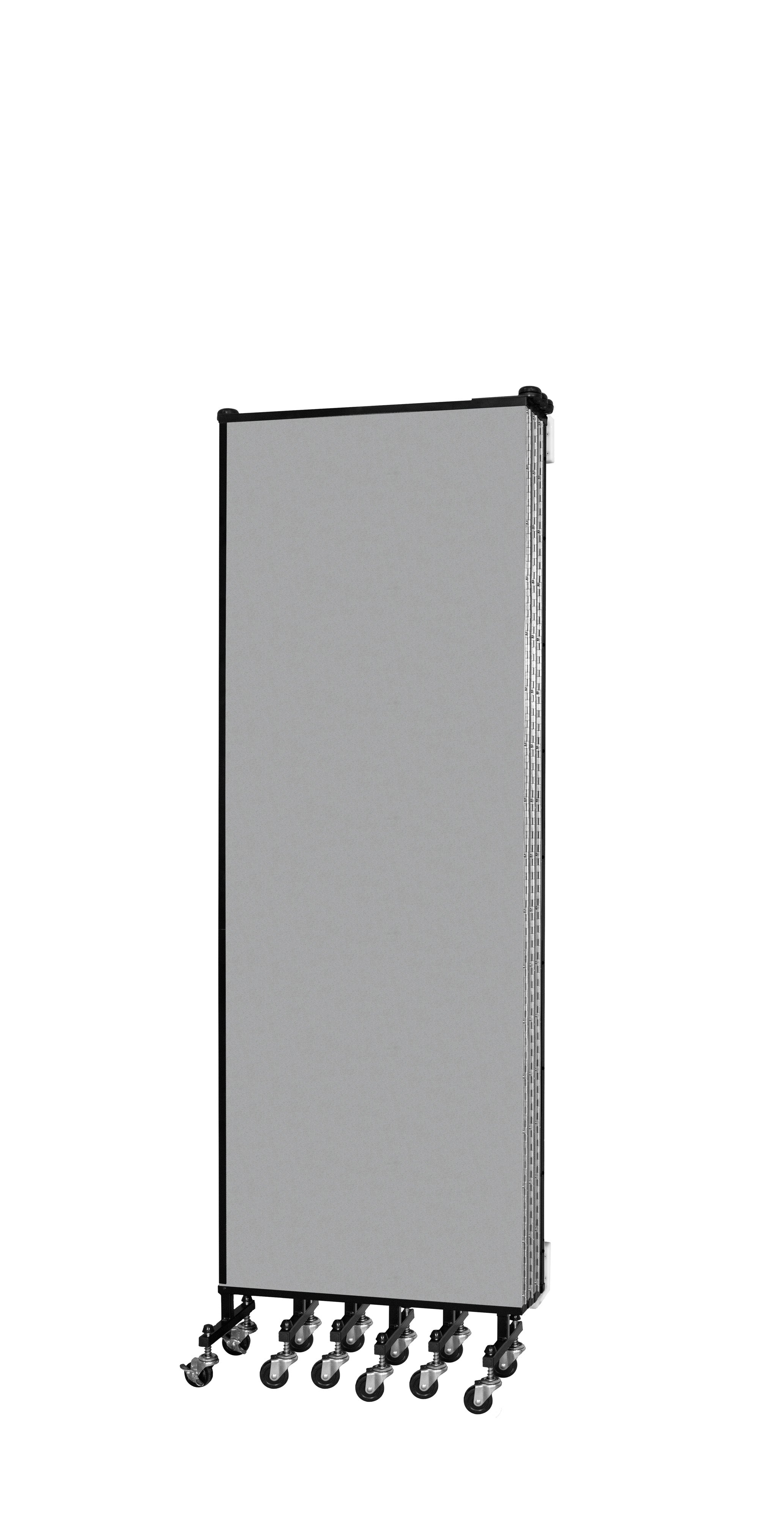 Wallmount Room Divider - 6'H x 12' 10"L - 7 Panel, Granite, Vinyl
