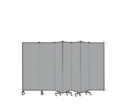 Wallmount Room Divider - 6'H x 12' 10"L - 7 Panel, Granite, Vinyl