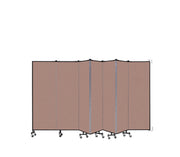 Wallmount Room Divider - 6'H x 12' 10"L - 7 Panel, Rasberry, Vinyl