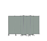 Wallmount Room Divider - 6'H x 12' 10"L - 7 Panel, Mint, Vinyl