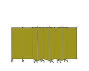 Wallmount Room Divider - 6'H x 16' 6"L - 9 Panel, Apple Green, Fabric