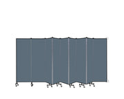 Wallmount Room Divider - 6'H x 16' 6"L - 9 Panel, Lake, Fabric
