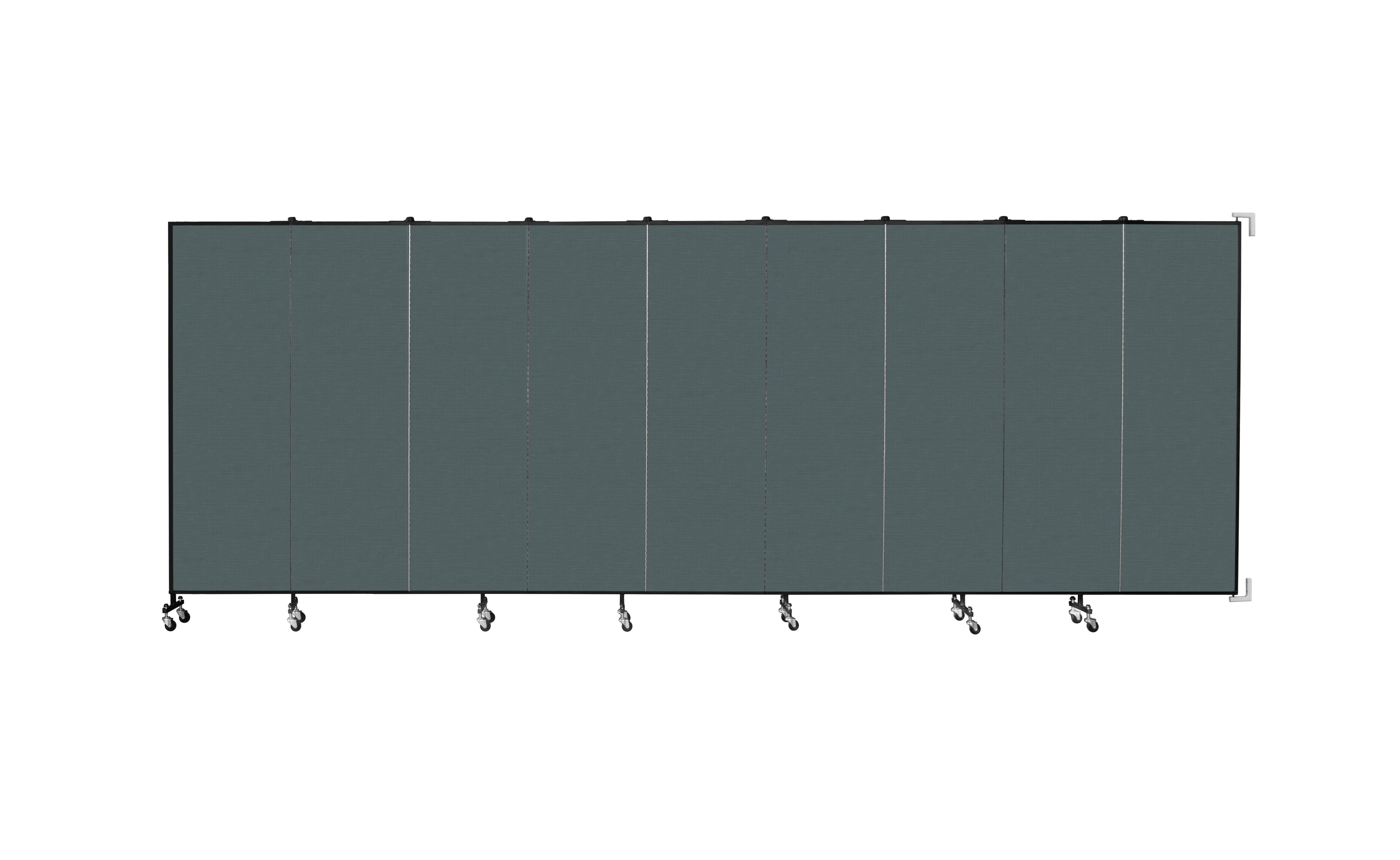 Wallmount Room Divider - 6'H x 16' 6"L - 9 Panel, Mallard, Fabric