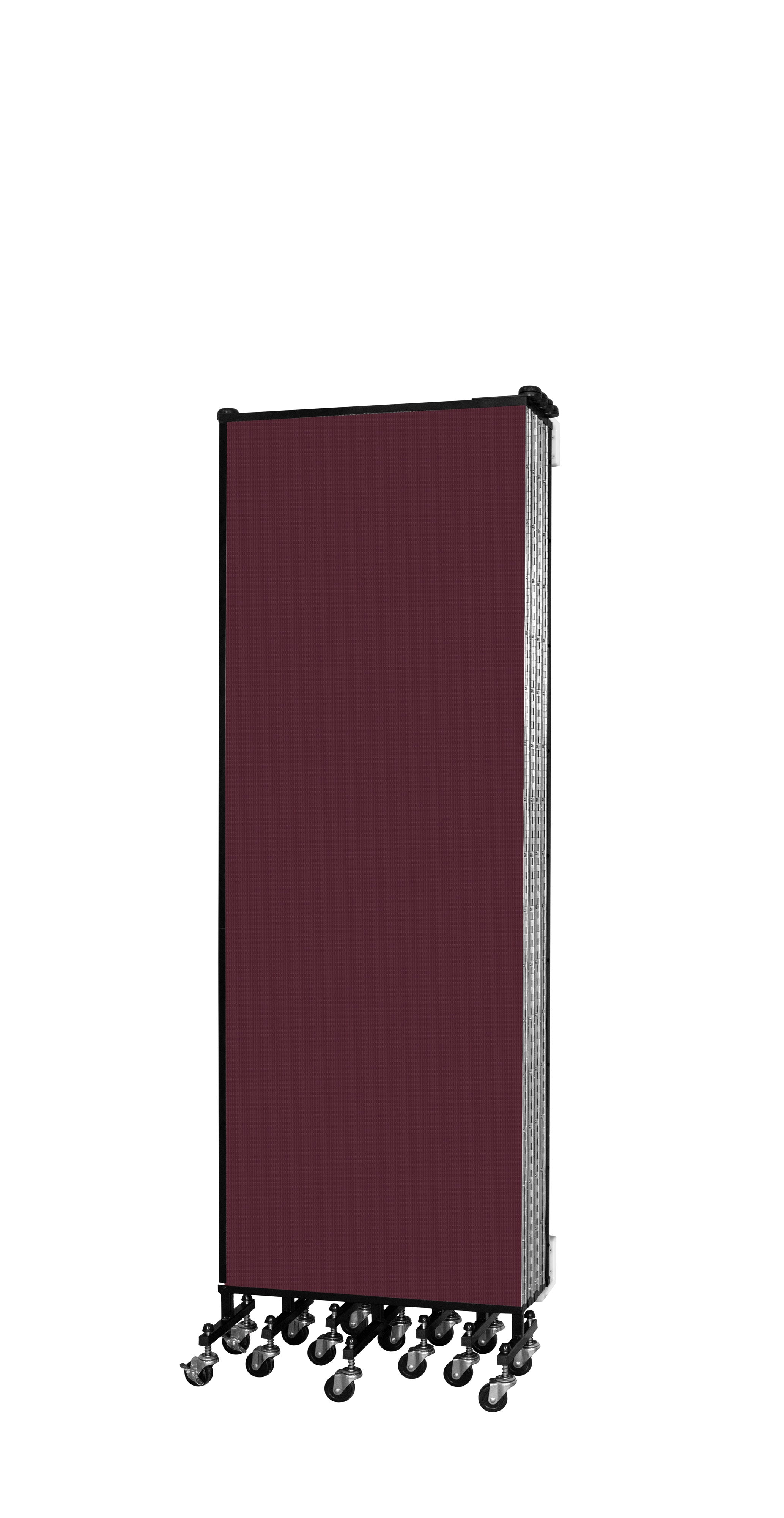 Wallmount Room Divider - 6'H x 16' 6"L - 9 Panel, Purple, Fabric