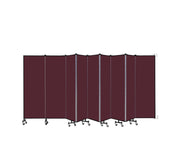 Wallmount Room Divider - 6'H x 16' 6"L - 9 Panel, Purple, Fabric