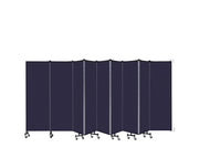 Wallmount Room Divider - 6'H x 16' 6"L - 9 Panel, Navy, Fabric