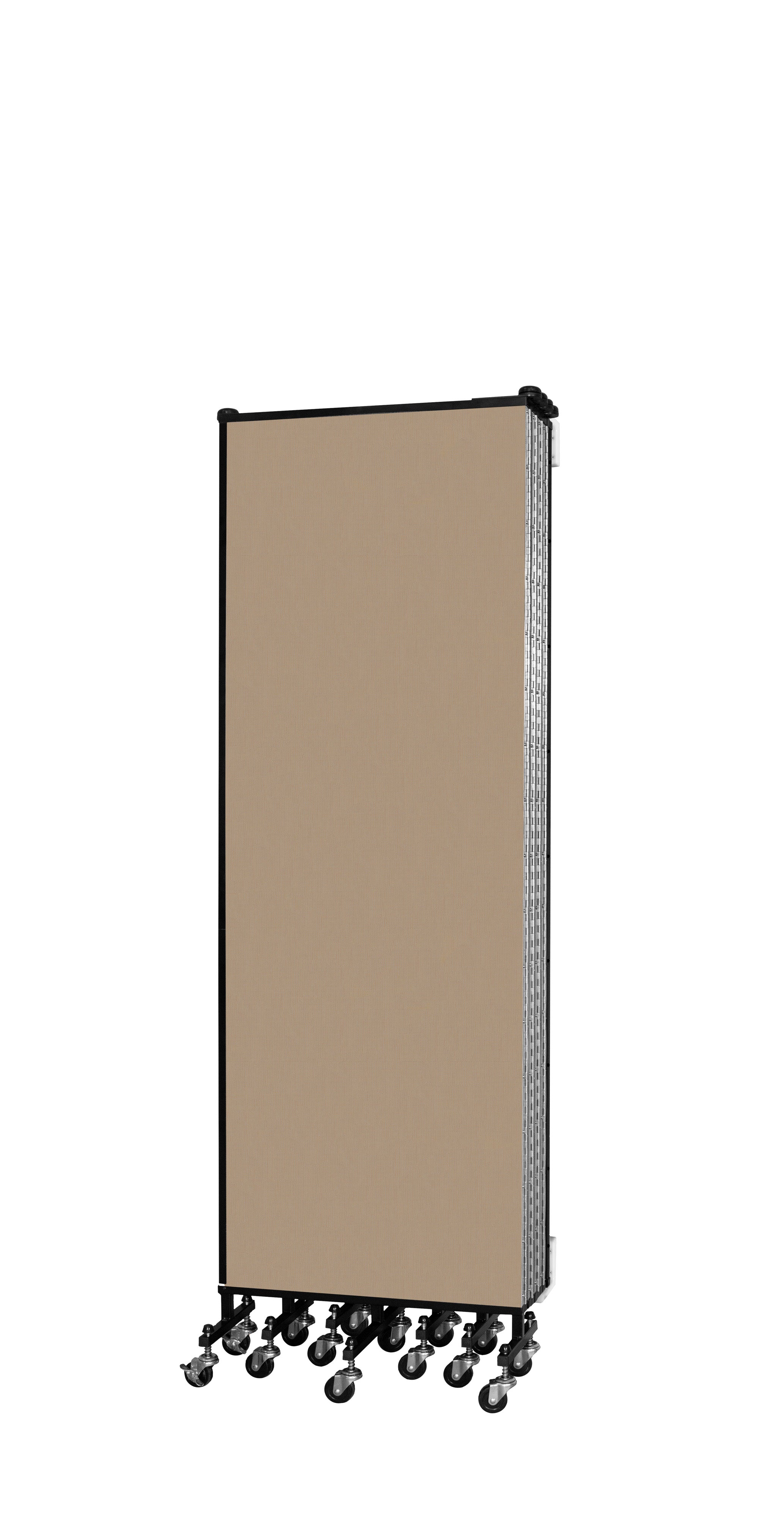 Wallmount Room Divider - 6'H x 16' 6"L - 9 Panel, Desert, Fabric