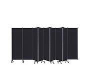 Wallmount Room Divider - 6'H x 16' 6"L - 9 Panel, Black, Fabric