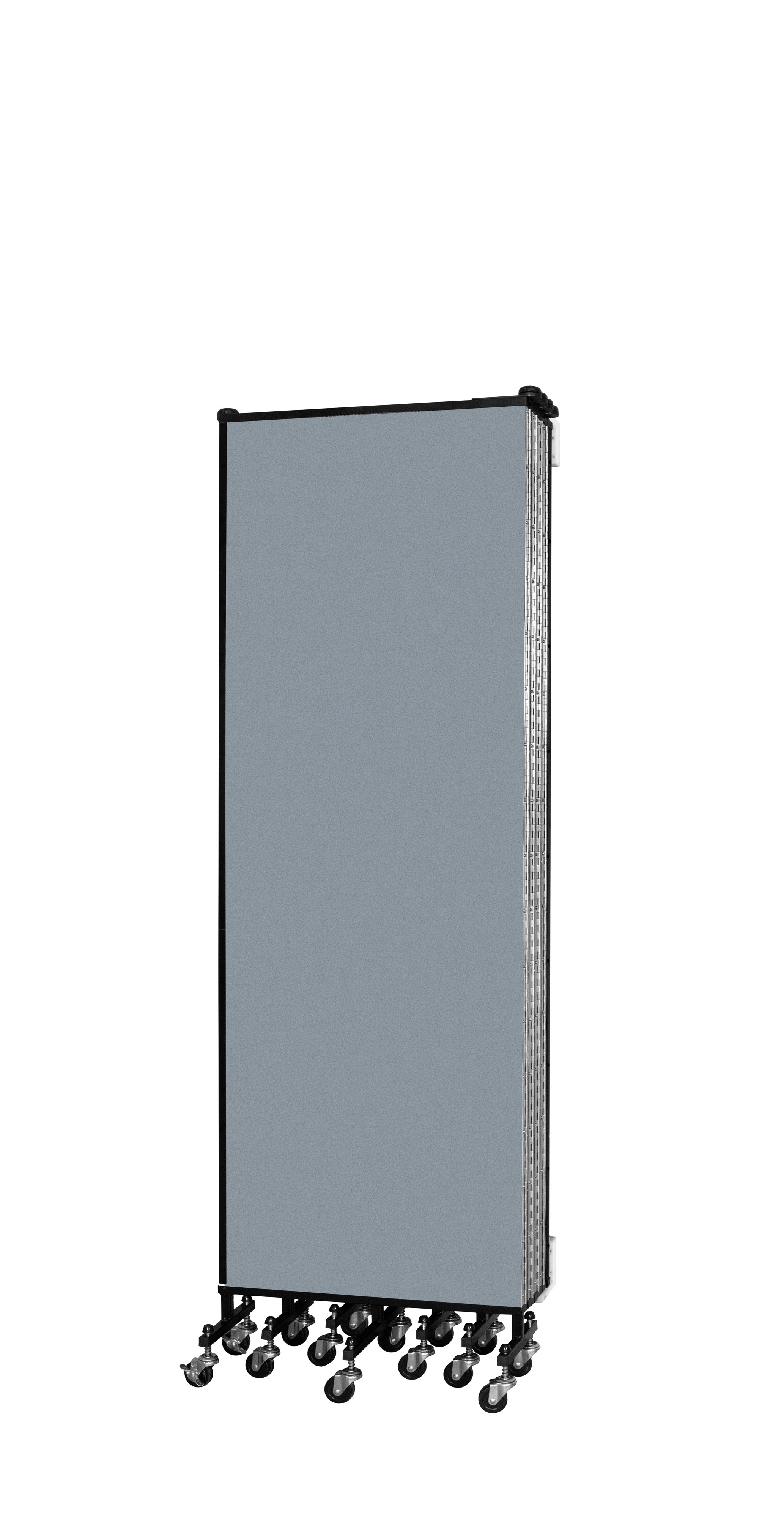 Wallmount Room Divider - 6'H x 16' 6"L - 9 Panel, Blue Tide, Vinyl