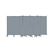 Wallmount Room Divider - 6'H x 16' 6"L - 9 Panel, Blue Tide, Vinyl