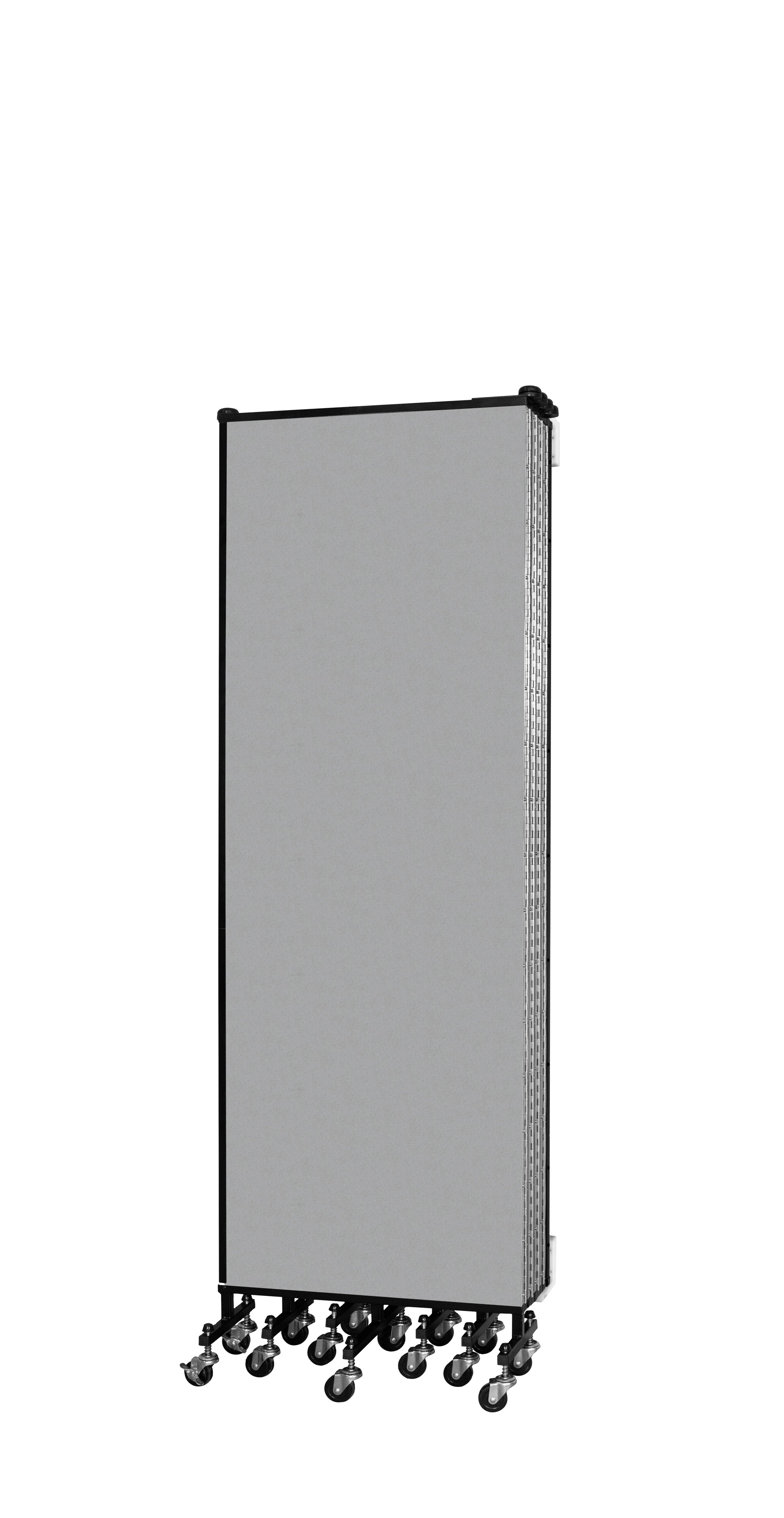 Wallmount Room Divider - 6'H x 16' 6"L - 9 Panel, Granite, Vinyl