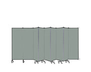 Wallmount Room Divider - 6'H x 16' 6"L - 9 Panel, Mint, Vinyl