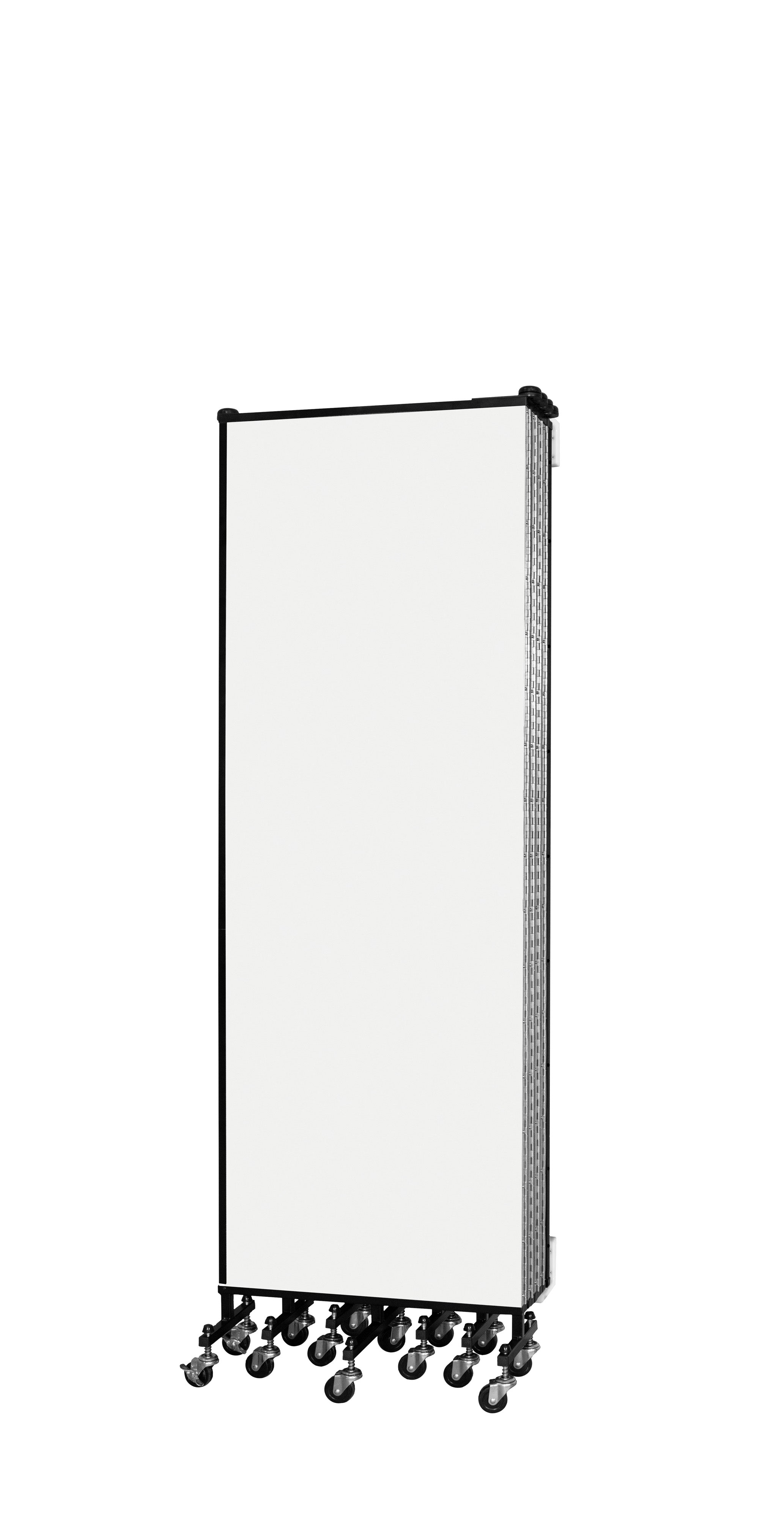 Wallmount Room Divider - 6'H x 16' 6"L - 9 Panel, Ice, Vinyl