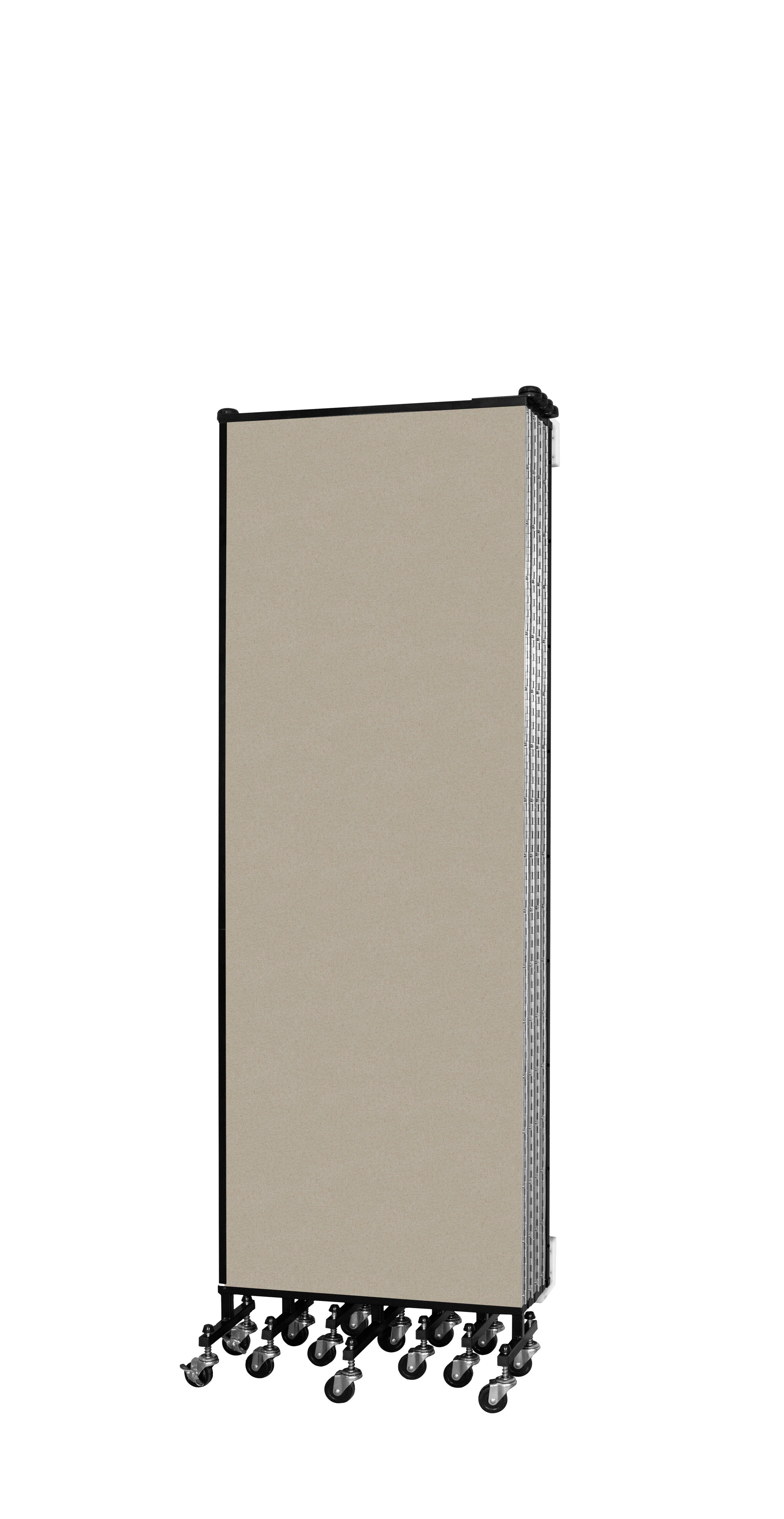 Wallmount Room Divider - 6'H x 16' 6"L - 9 Panel, Hazelnut, Vinyl