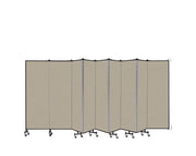 Wallmount Room Divider - 6'H x 16' 6"L - 9 Panel, Hazelnut, Vinyl