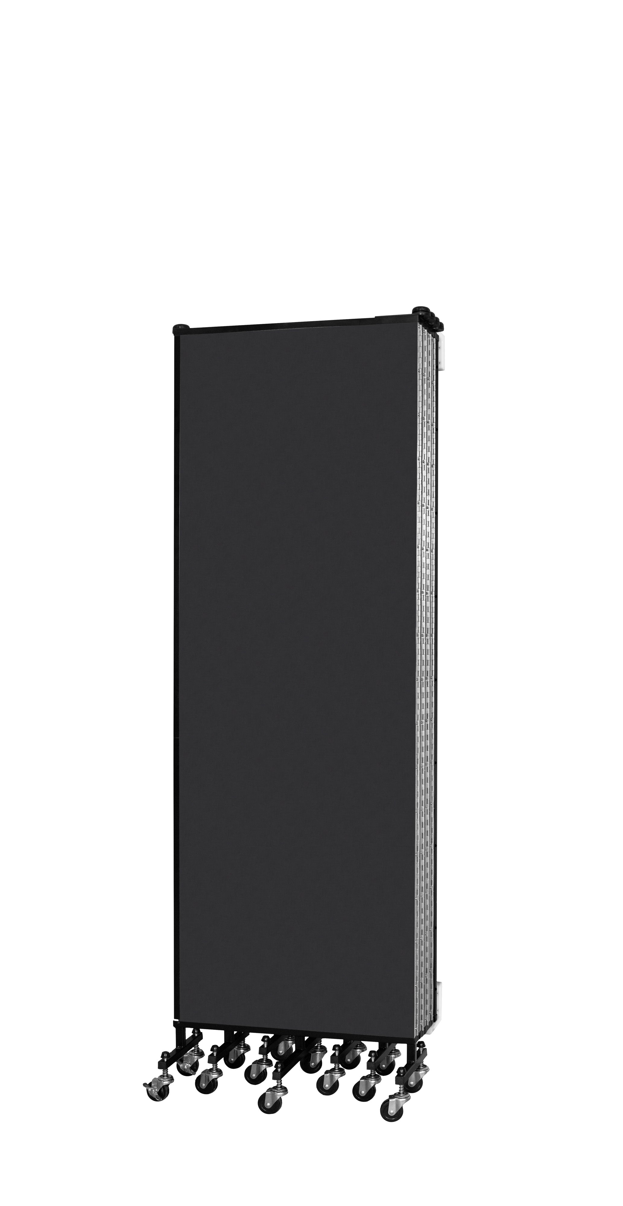 Wallmount Room Divider - 6'H x 16' 6"L - 9 Panel, Coal, Vinyl