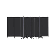 Wallmount Room Divider - 6'H x 16' 6"L - 9 Panel, Coal, Vinyl