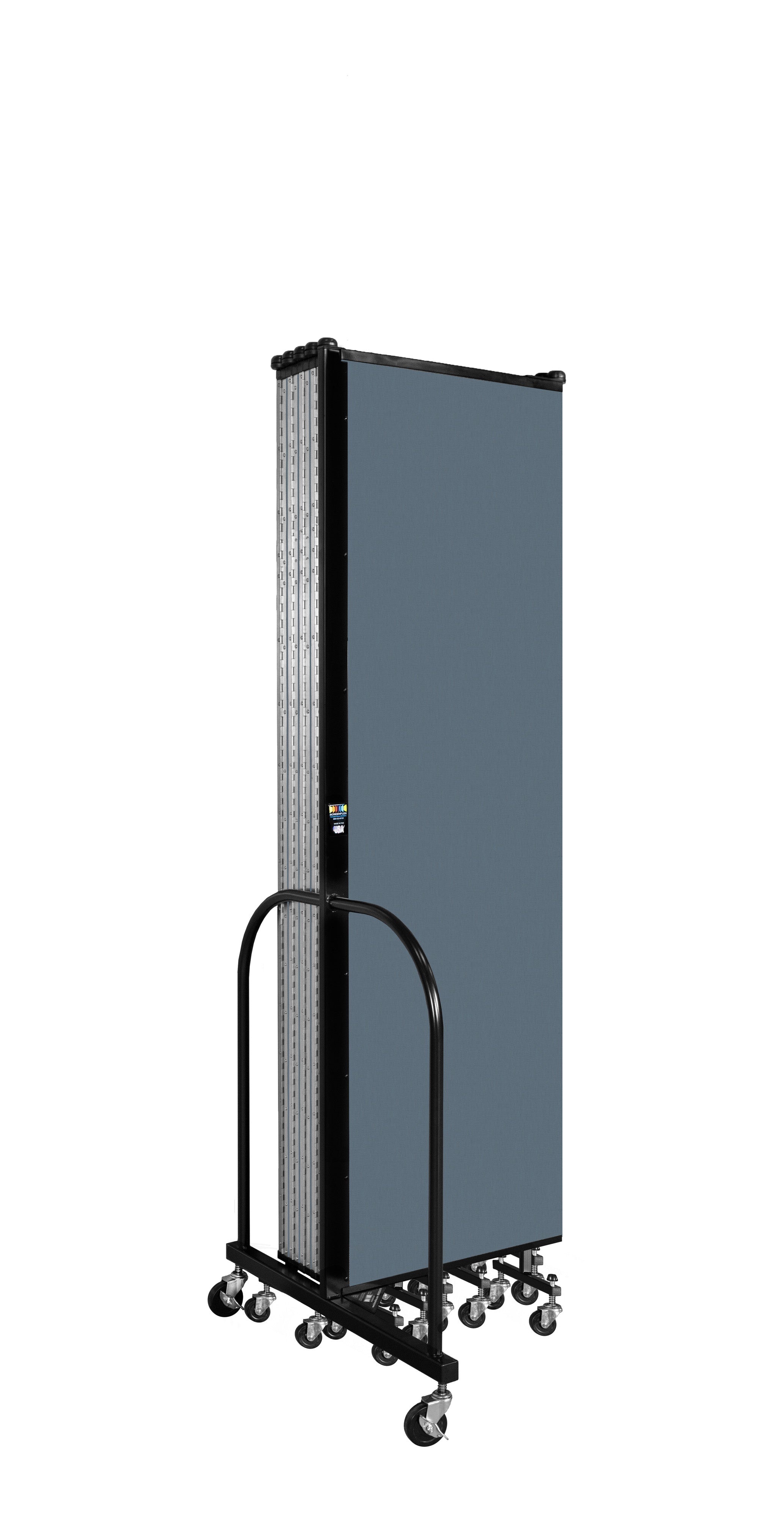 Wallmount Room Divider - 6' 8"H x 20 '2"L - 11 Panel, Lake, Fabric