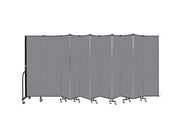 Wallmount Room Divider - 6' 8"H x 20 '2"L - 11 Panel, Stone, Fabric