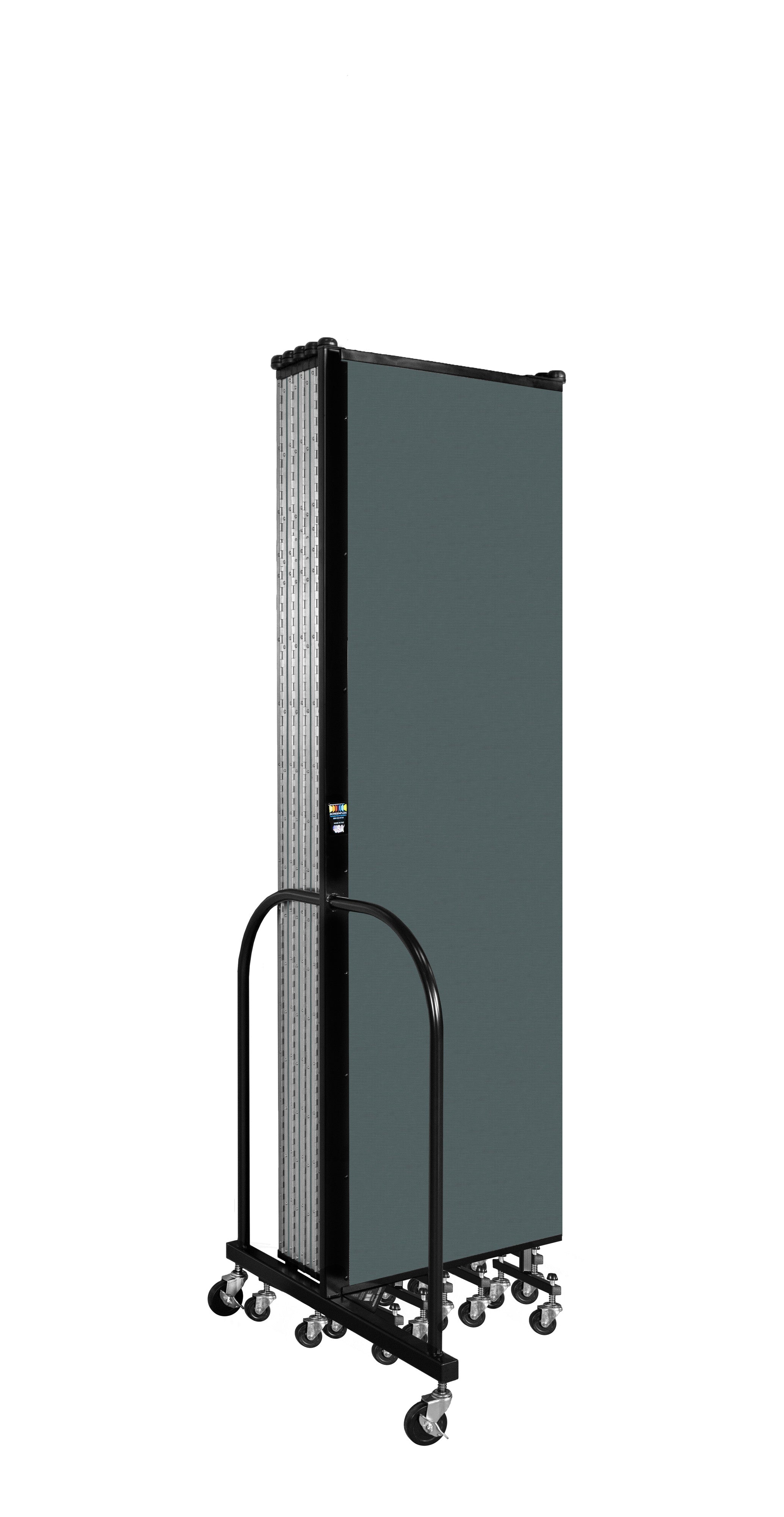 Wallmount Room Divider - 6' 8"H x 20 '2"L - 11 Panel, Mallard, Fabric