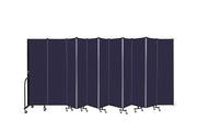 Wallmount Room Divider - 6' 8"H x 20 '2"L - 11 Panel, Navy, Fabric
