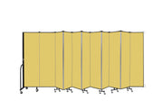 Wallmount Room Divider - 6' 8"H x 20 '2"L - 11 Panel, Primary Yellow, Fabric
