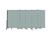 Wallmount Room Divider - 6' 8"H x 20 '2"L - 11 Panel, Sea Green, Fabric