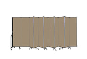 Wallmount Room Divider - 6' 8"H x 20 '2"L - 11 Panel, Sandalwood, Vinyl