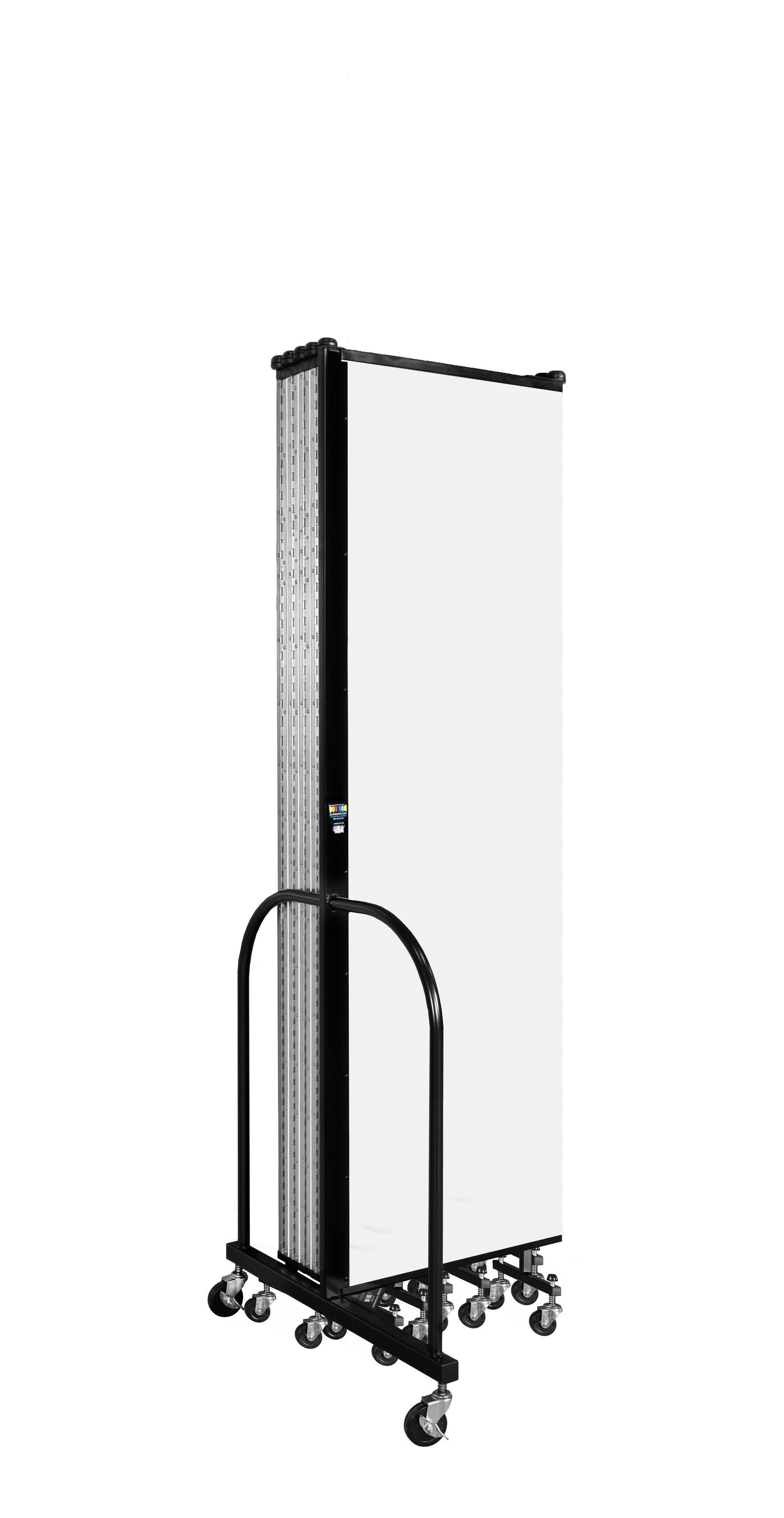 Wallmount Room Divider - 6' 8"H x 20 '2"L - 11 Panel, Ice, Vinyl