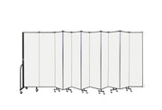 Wallmount Room Divider - 6' 8"H x 20 '2"L - 11 Panel, Ice, Vinyl
