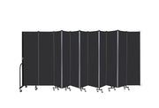 Wallmount Room Divider - 6' 8"H x 20 '2"L - 11 Panel, Coal, Vinyl