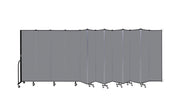 Wallmount Room Divider - 6' 8"H x 23' 10" - 13 Panel, Stone, Fabric